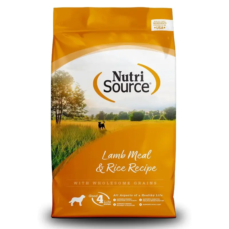 NutriSource Wholesome Grains Dry Dog Food - Lamb Meal & Rice - 12lb Bag