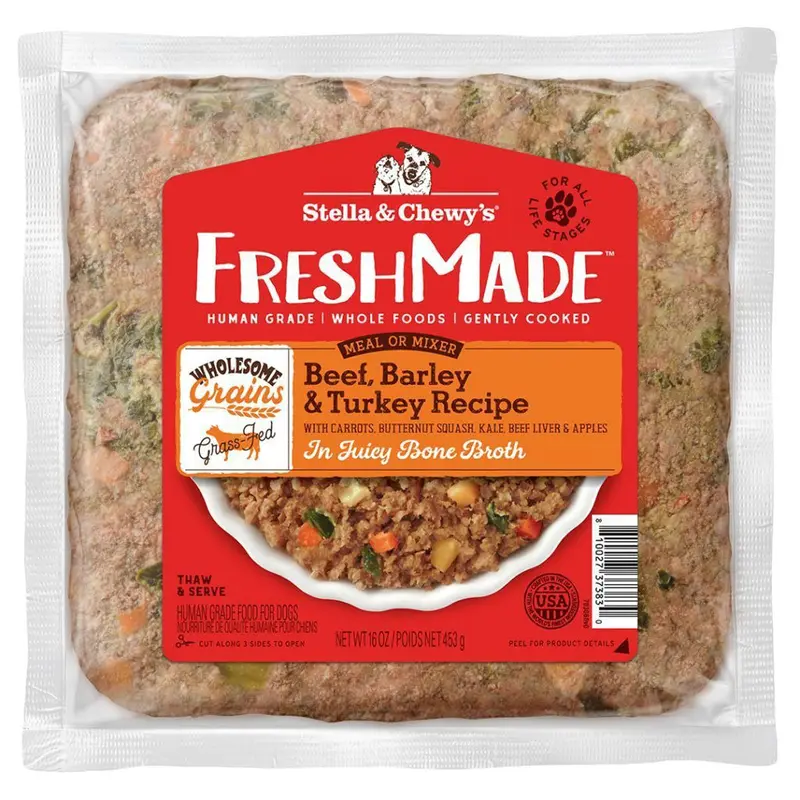 Stella & Chewy's Freshmade Beef & Turkey Gently Cooked Dog Food 16oz