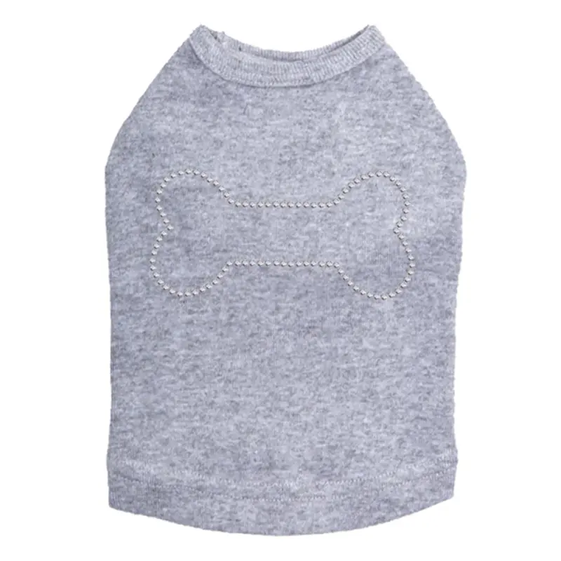 Bone - Rhinestuds - Dog Tank