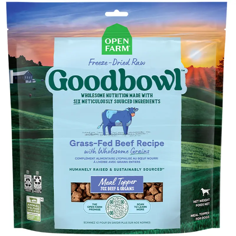 Open Farm Dog Goodbowl FDR Morsels Beef&WhlsmGrains 23oz