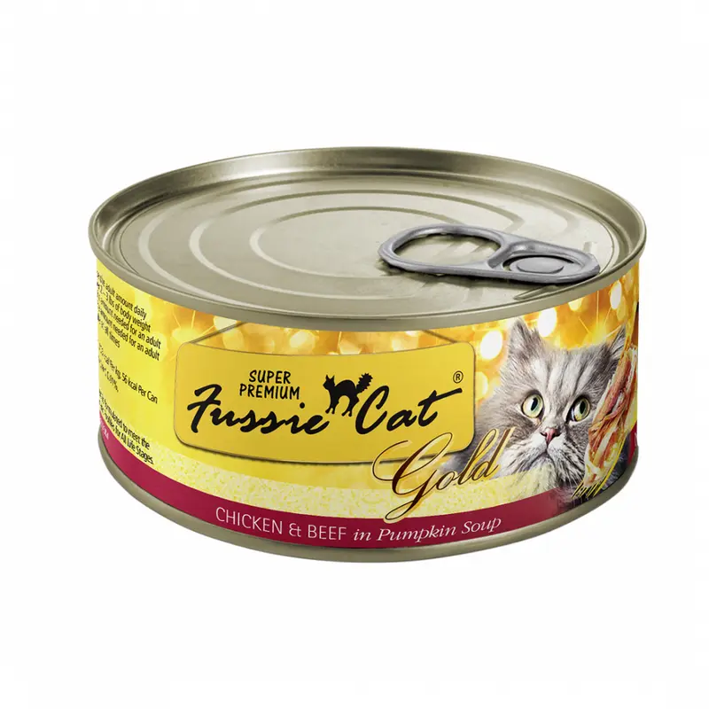 Fussie Cat Super Premium Grain Free Chicken & Beef in Pumpkin Soup Canned Cat Food