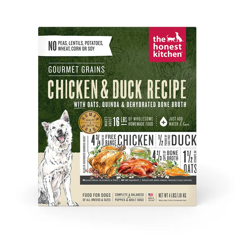 The Honest Kitchen Gourmet Grains Dehydrated Dog Food - Chicken & Duck - 4lb Box