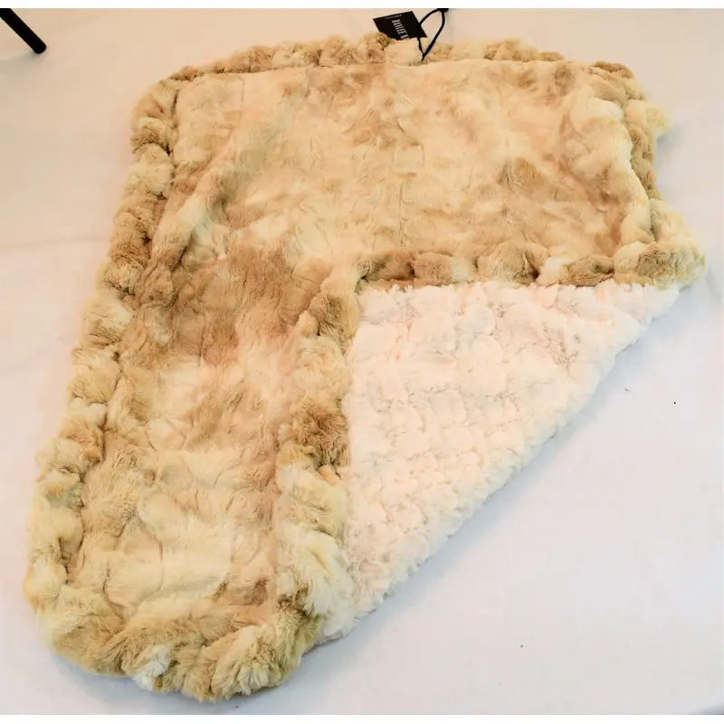Beige Rabbit & Cream Crocodile Travel Bed/Blanket