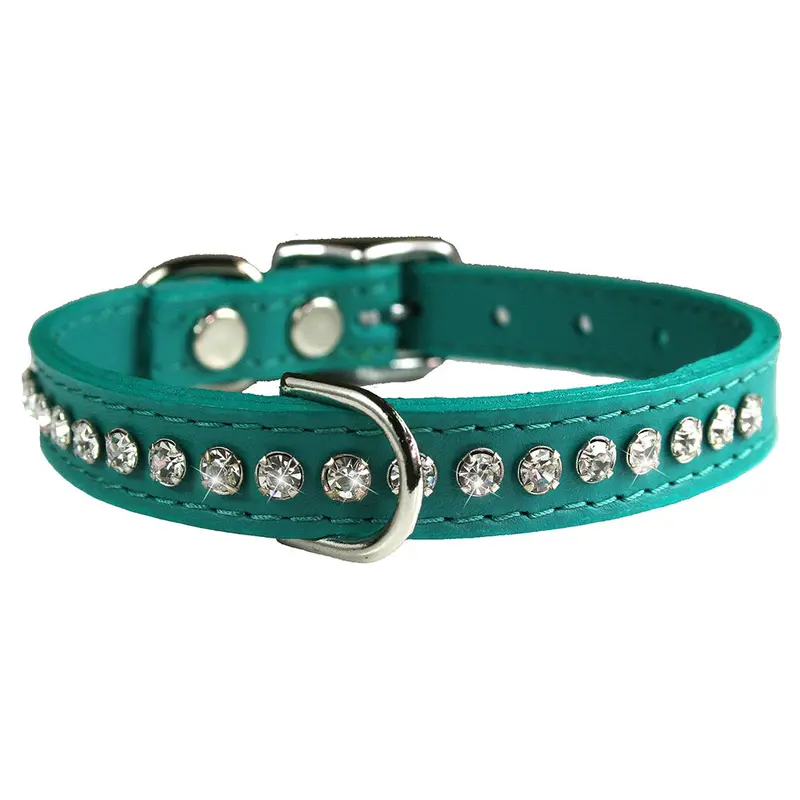 Jade Signature Leather Crystal Collar