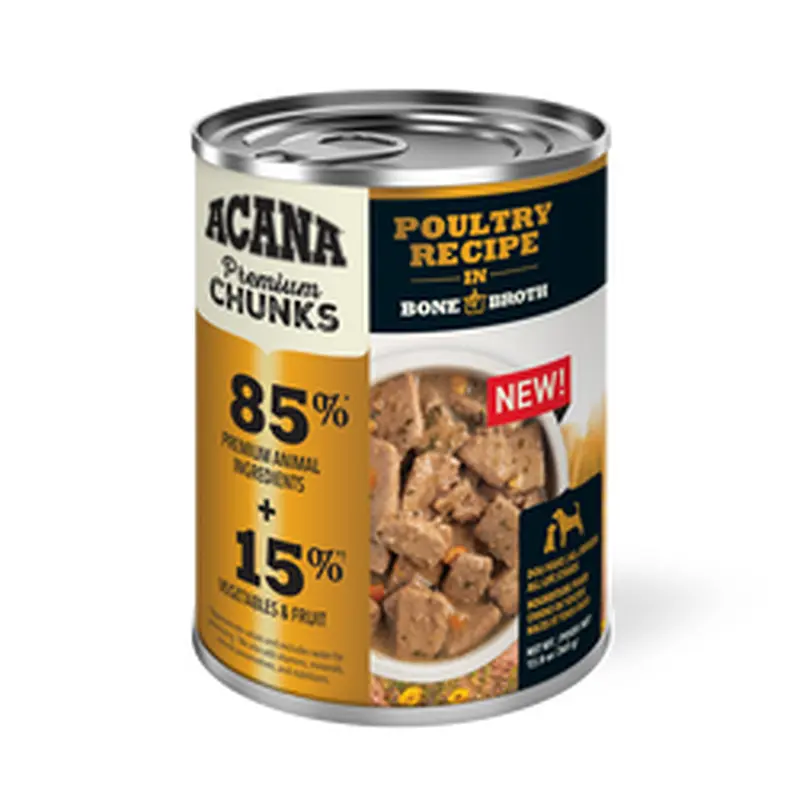 Acana Adult Grain Free Premium Chunks Poultry Wet Dog Food (12.8oz)