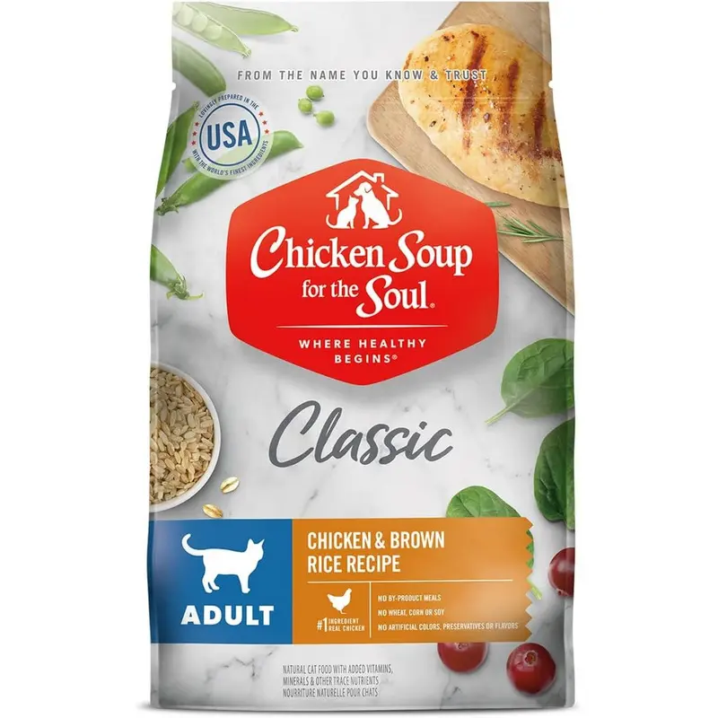Chicken Soup For The Soul Chicken & Brown Rice Adult Cat Dry Food 12lb