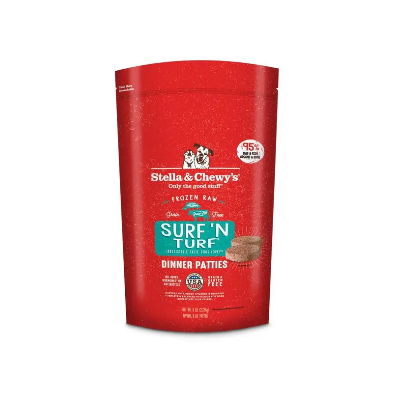 Stella & Chewy's Raw Frozen Surf N' Turf Dinner Patties