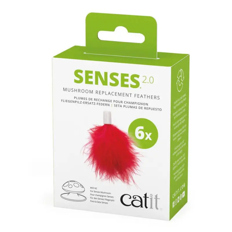 Catit Senses 2.0 Mushroom 6pk Feathers