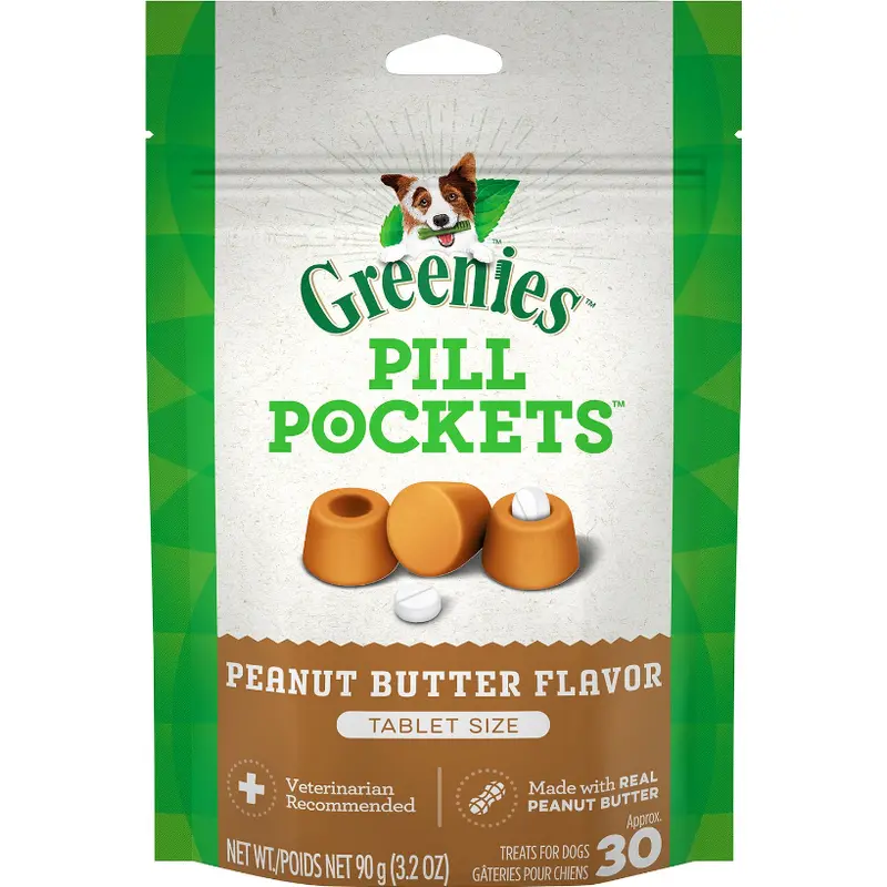 Greenies Pill Pockets Tablets Peanut Butter 3.2oz.  (30 ct.)