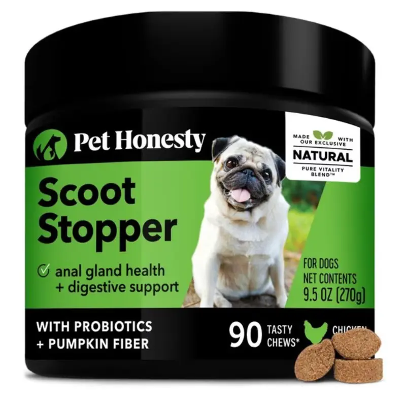 Pet Honesty Scoot Stopper Anal Gland Support Soft Chews 90 ct