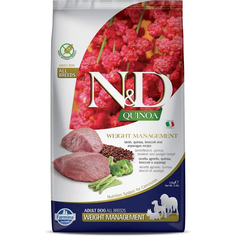 Farmina N&D Quinoa Functional Weight Management Mini Dry Dog Food -  Lamb - 5.5lb