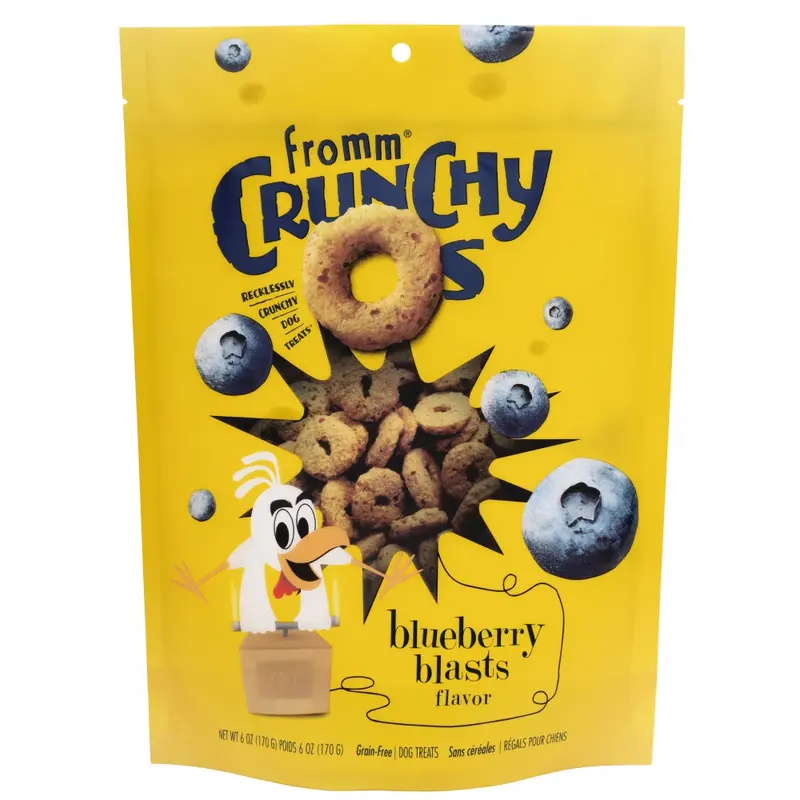 Fromm Grain Free Crunchy Os Blueberry Blasts Flavor 6oz Bag of Dog Treats