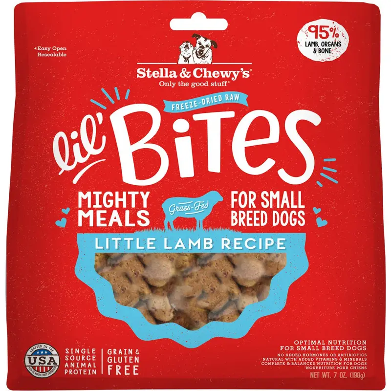 Stella & Chewy's Lil' Bites Little Lamb Recipe Freeze Dried Raw Small Breed Dog Food