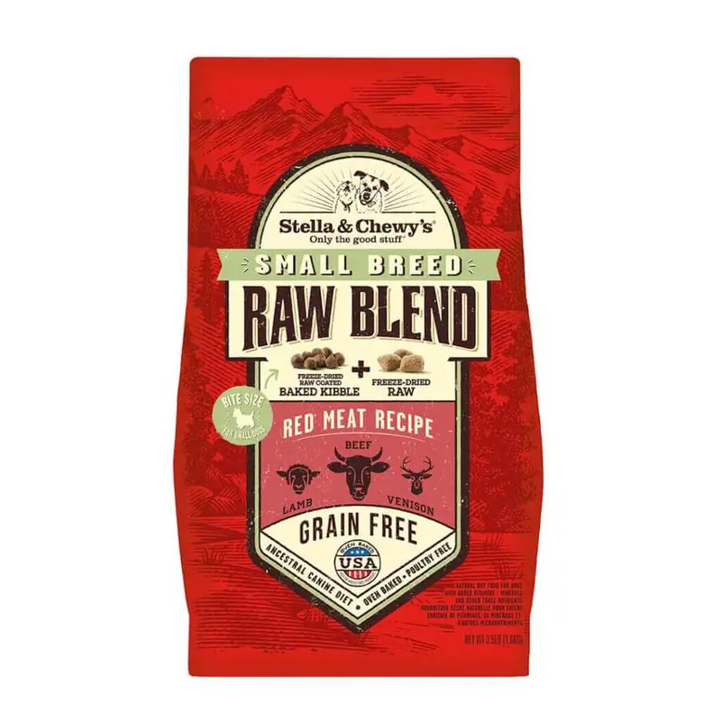 Stella & Chewy's Small Breed Red Meat Raw Blend Kibble Dry Dog Food 3.5lb