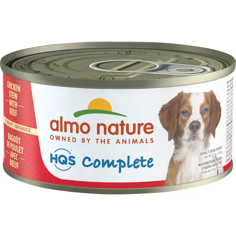 Almo Nature HQS Complete Chicken Stew With Beef Canned Dog Food