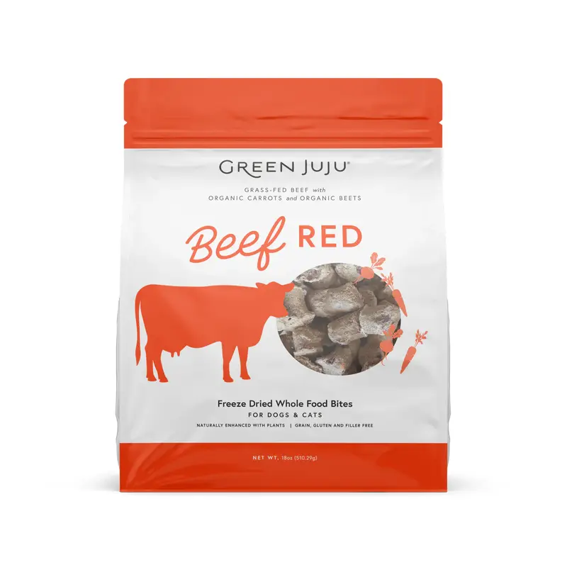Green Juju Freeze Dried Beef Red Whole Food Bites (18OZ)