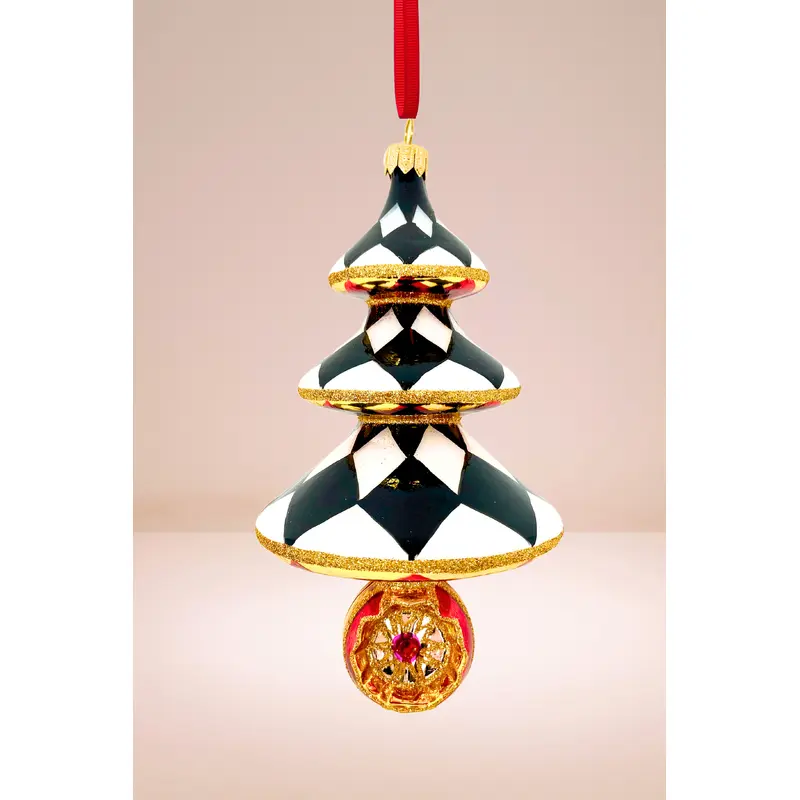 Jubilee Tree Reflector Glass Ornament