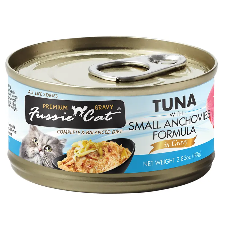 Fussie Cat Premium Tuna w/Anchovies in Gravy 2.82oz
