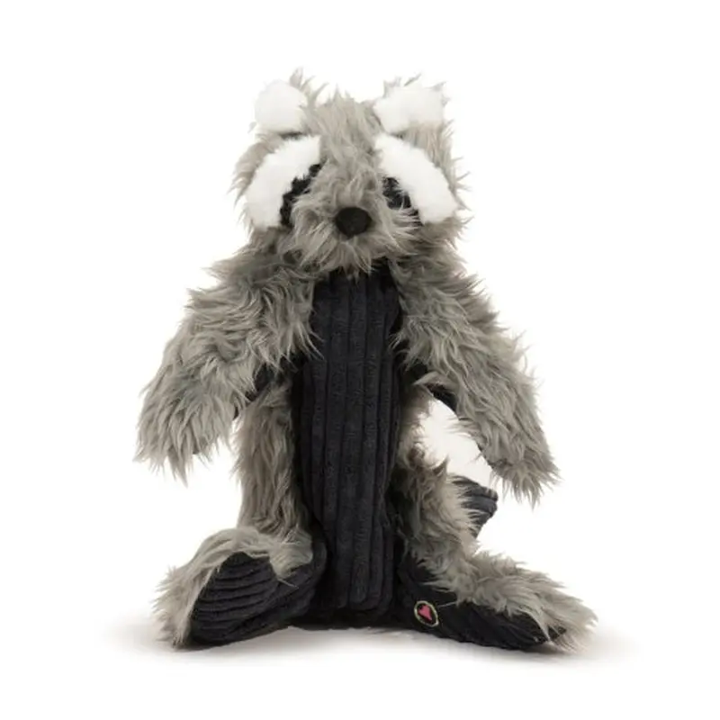 Hugglehounds Plush Dog Toy Rope X Brace Redwood Racoon 15in