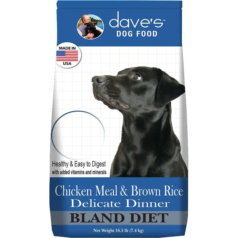 Dave's Restricted Diet Bland Chicken Meal & Brown Rice Delicate Dinner Dry Dog Food