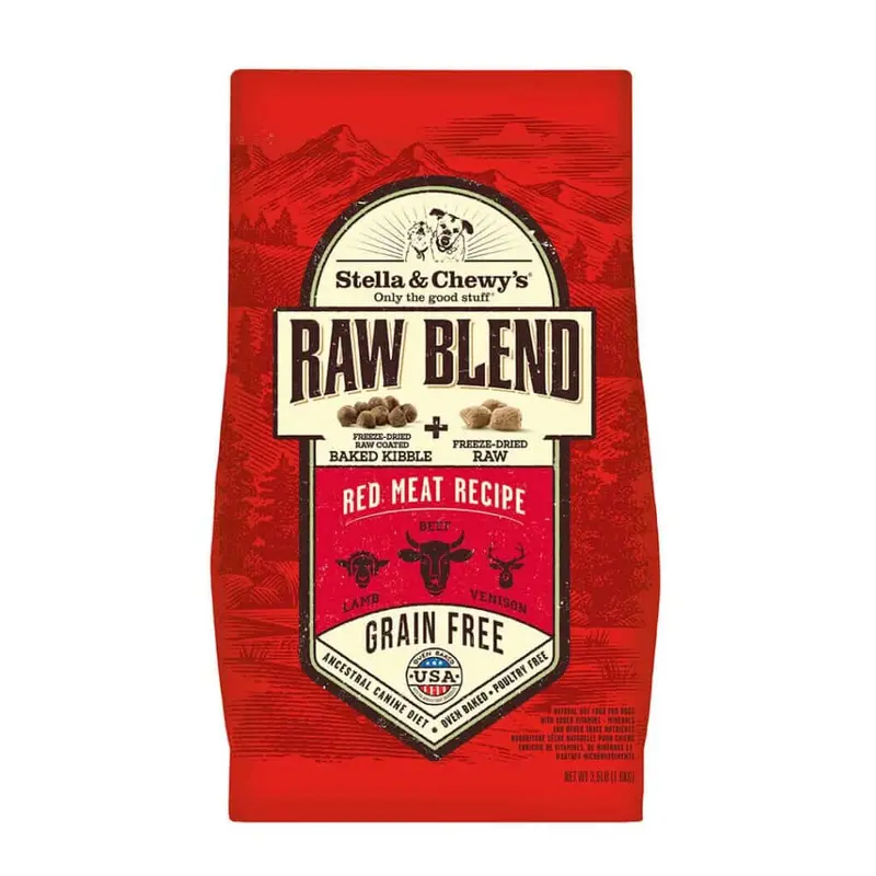 Stella & Chewy's Red Meat Raw Blend Kibble Dry Dog Food 22lb
