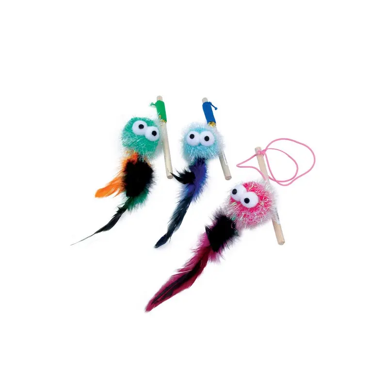 Turbo Monster Wand With Feather Cat Toy