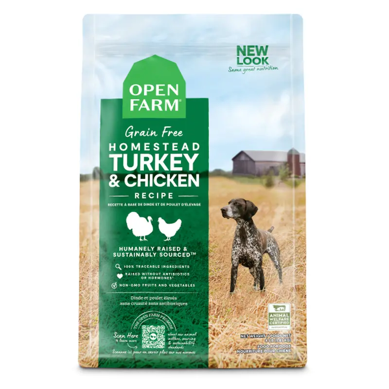 Open Farm Dog GF Homestead Turkey & Chicken 22 lb