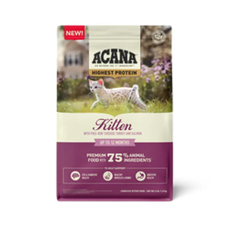 Acana Kitten Grain Free Chicken, Turkey and Salmon Cat Food (4lb)