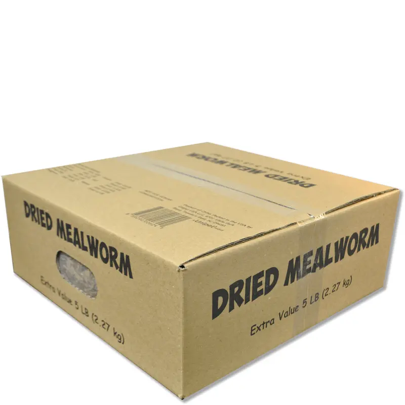 Unipet Mealworms To Go, Dried Mealworms, 5-Lb Box