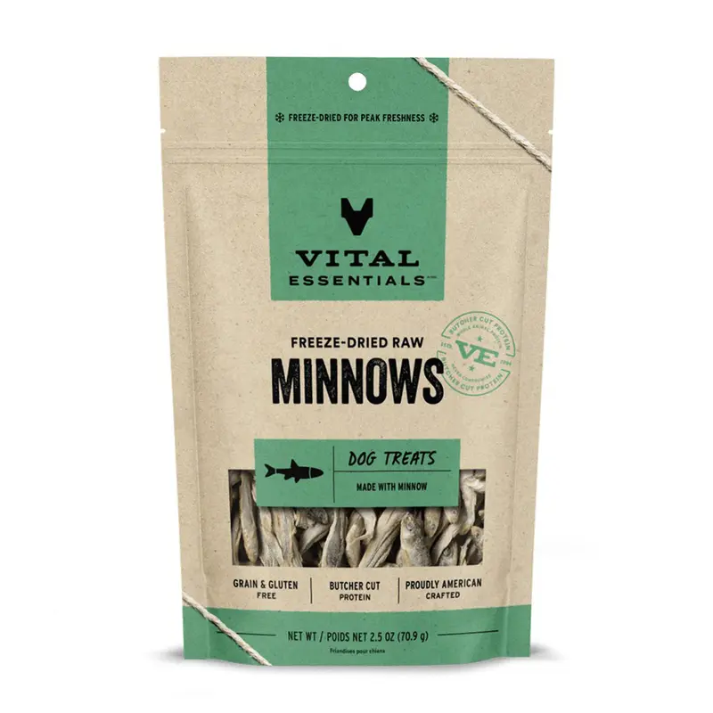 Vital Essentials Freeze-Dried Minnows Dog Treats 2.5oz