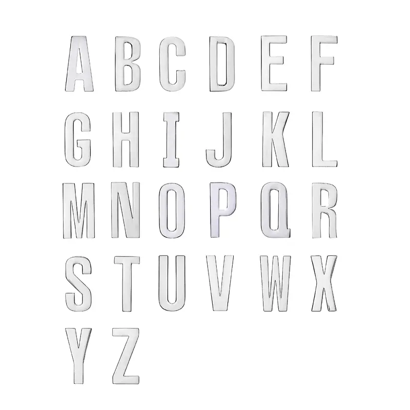 18MM CONFESSION LETTERS SILVER