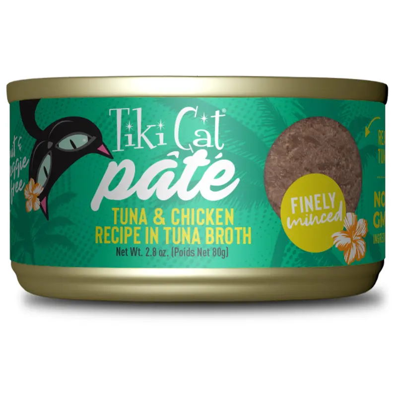 Tiki Cat Luau Pt Wet Cat Food, Tuna & Chicken, 2.8 oz. Can
