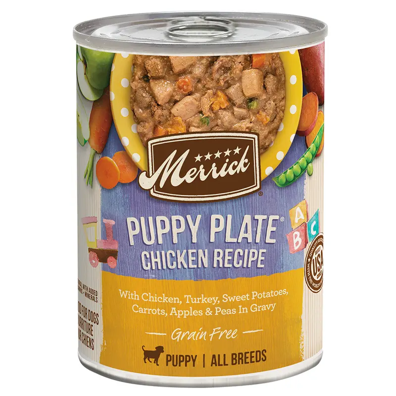 Merrick Grain Free Puppy Plate Chicken Wet Dog Food (12.7oz)