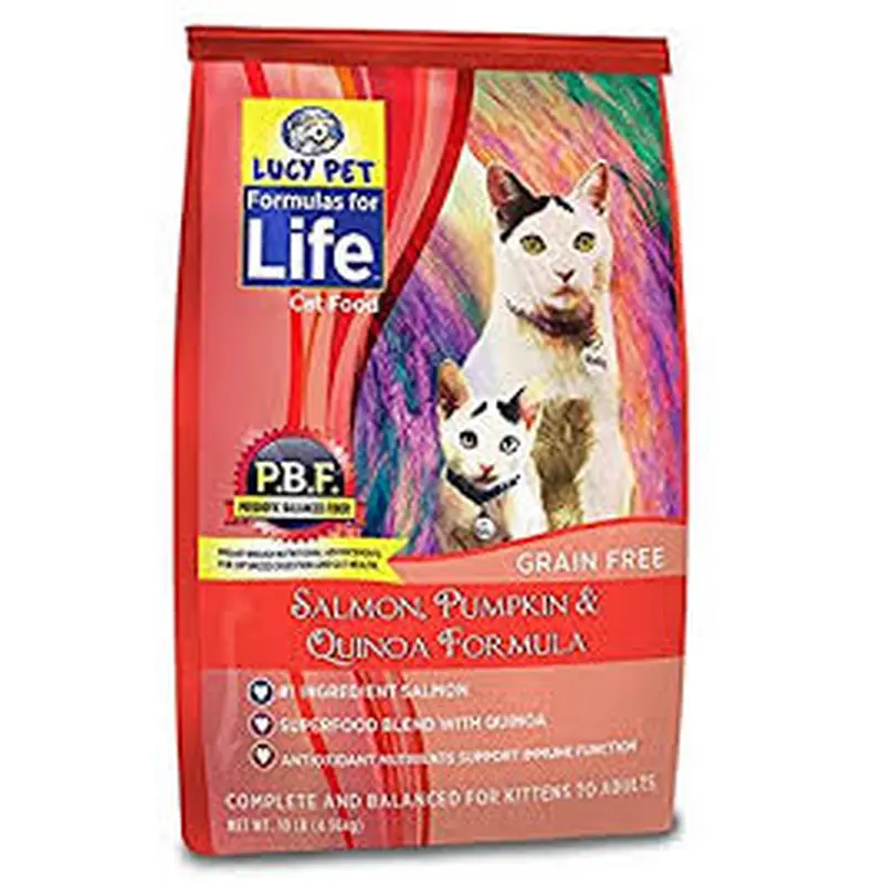 Lucy Pet Salmon Pumpkin Quinoa Dry Cat Food 10lb