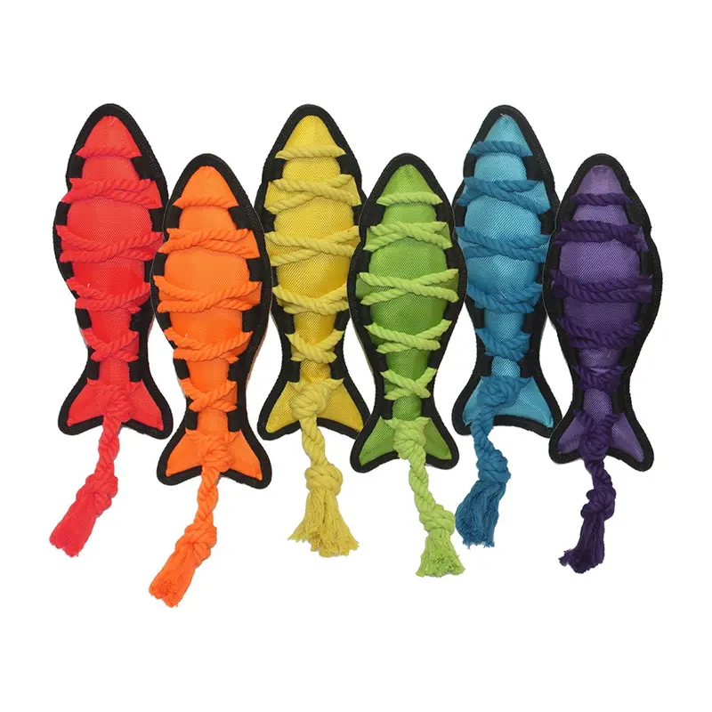 Multipet Cross-Ropes Fish 11.5" Dog Toys