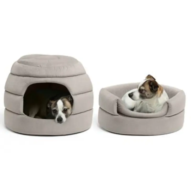 Best Friends 2-in-1 Honeycomb Hut Cuddler Pet Bed