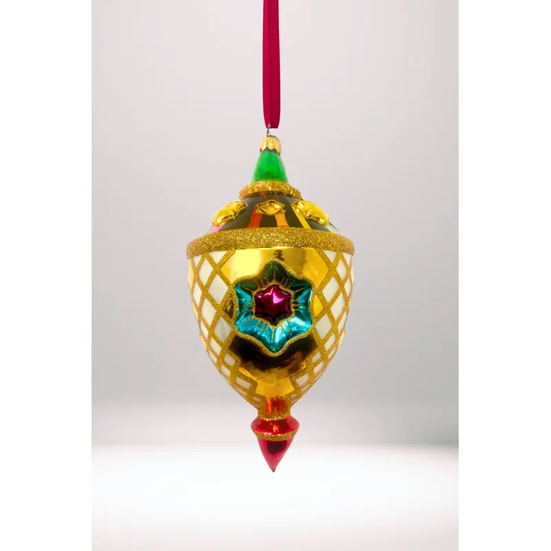 Venetian Harlequin Glass Christmas Ornament