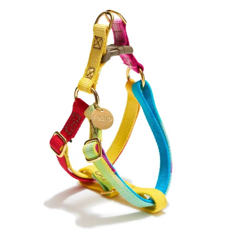 Prismatic Cotton Cat & Dog Harness by Found My Animal  Adjustable, Durable & Stylish