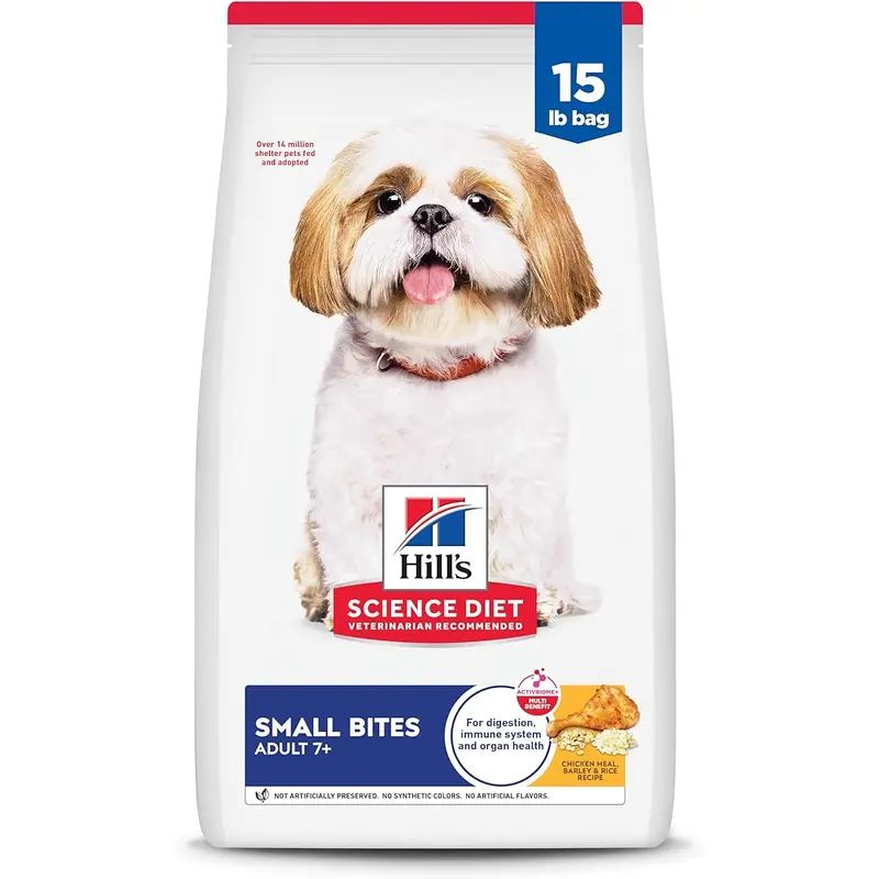Hills Science Diet Senior 7+ Small Bites Chicken Meal, Barley & Rice Recipe Dry Dog Food