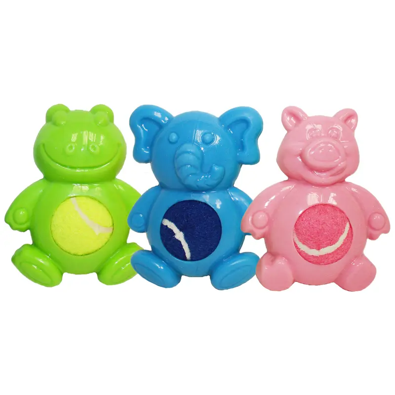 Multipet Latex Dog Toy Tennis Tummies 4in Assorted