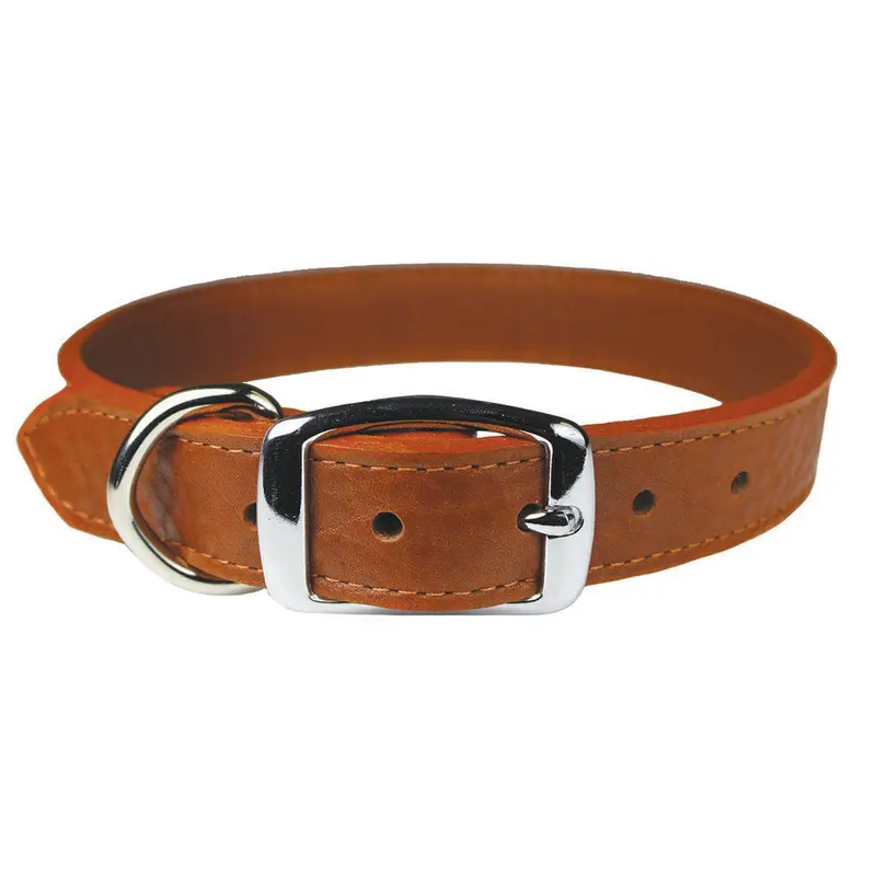 Tobacco Luxe Leather Dog Collar / Lead