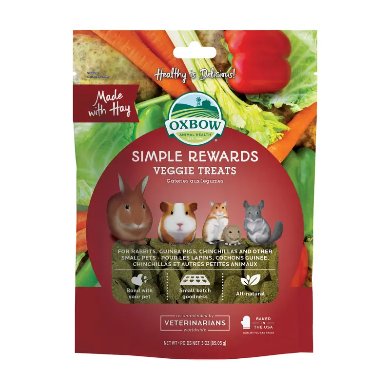 Oxbow Simple Rewards Small Animal Treats  Veggie  2 oz.
