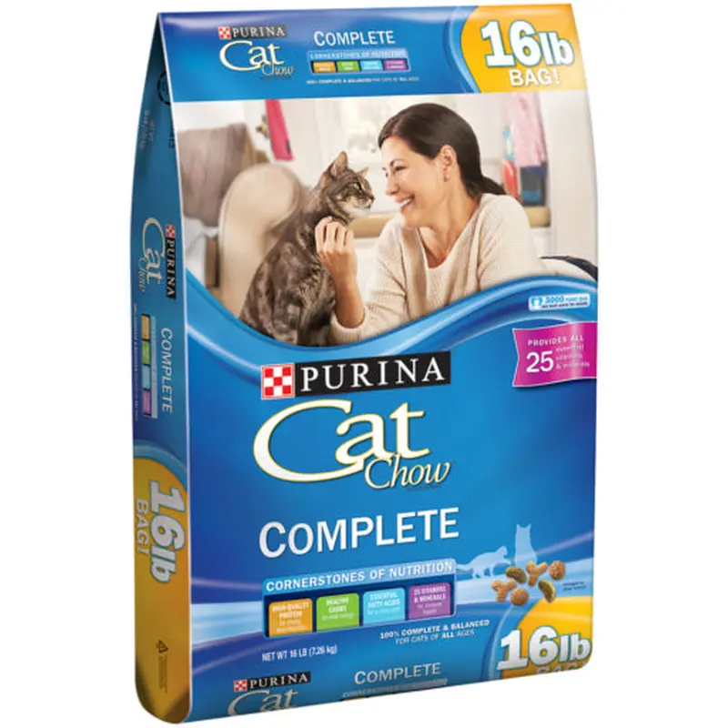 Purina Cat Chow High Protein Dry Cat Food  Complete  15 lb. Bag