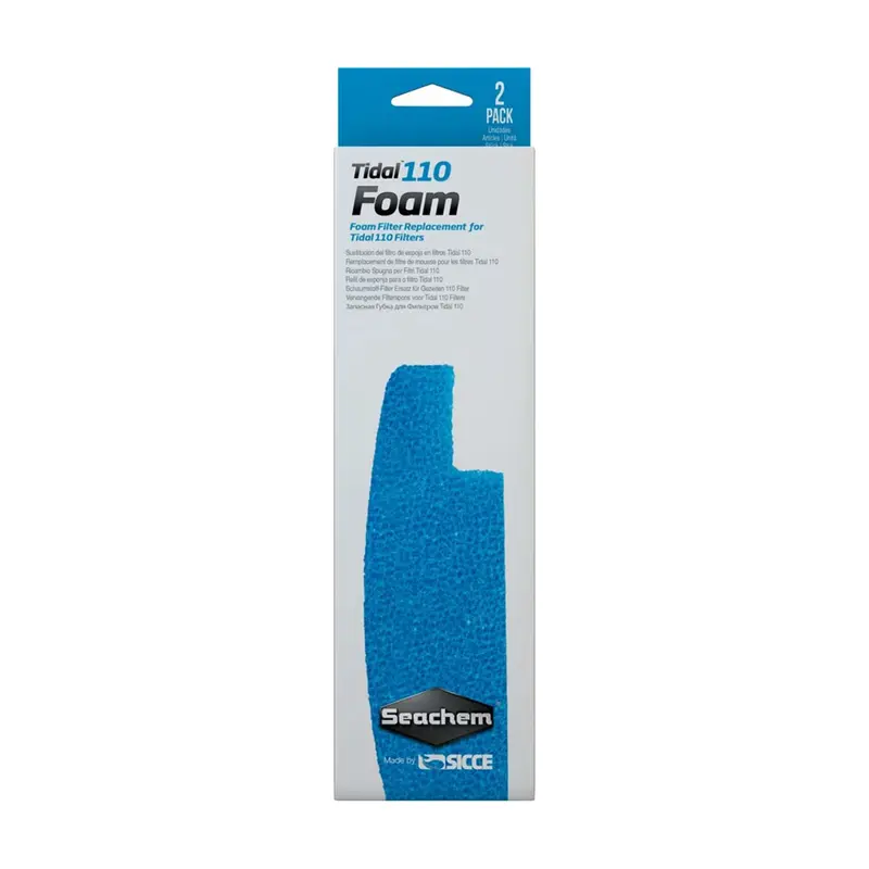 Seachem Tidal 110 Replacement Foam Filters, 2-pack