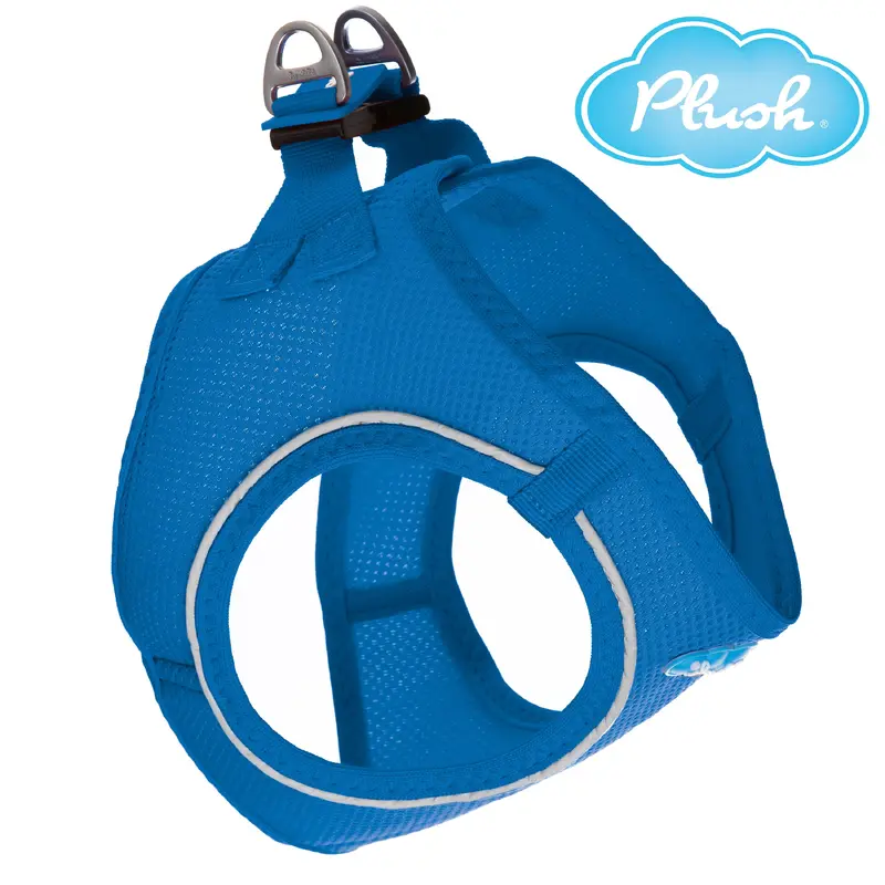 Plush Step In Dog Harness Small Blue
