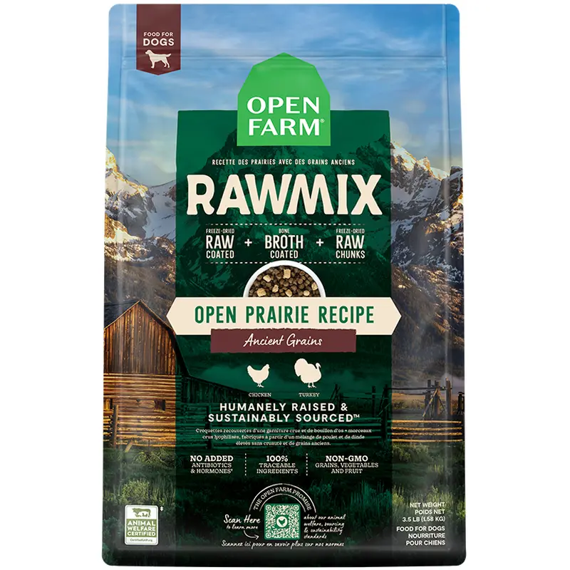 Open Farm RawMix Ancient Grains Dry Dog Food - Open Prairie & Ancient Grains - 3.5lb Bag