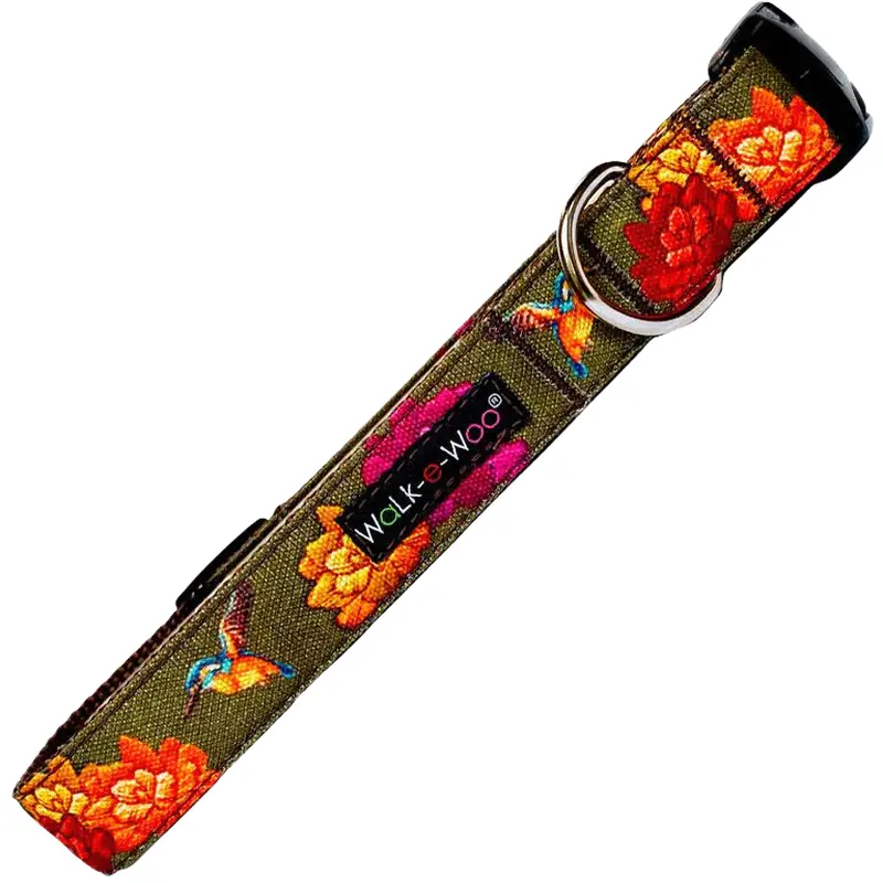 Walk-e-Woo Hummingbird Flowers Collar
