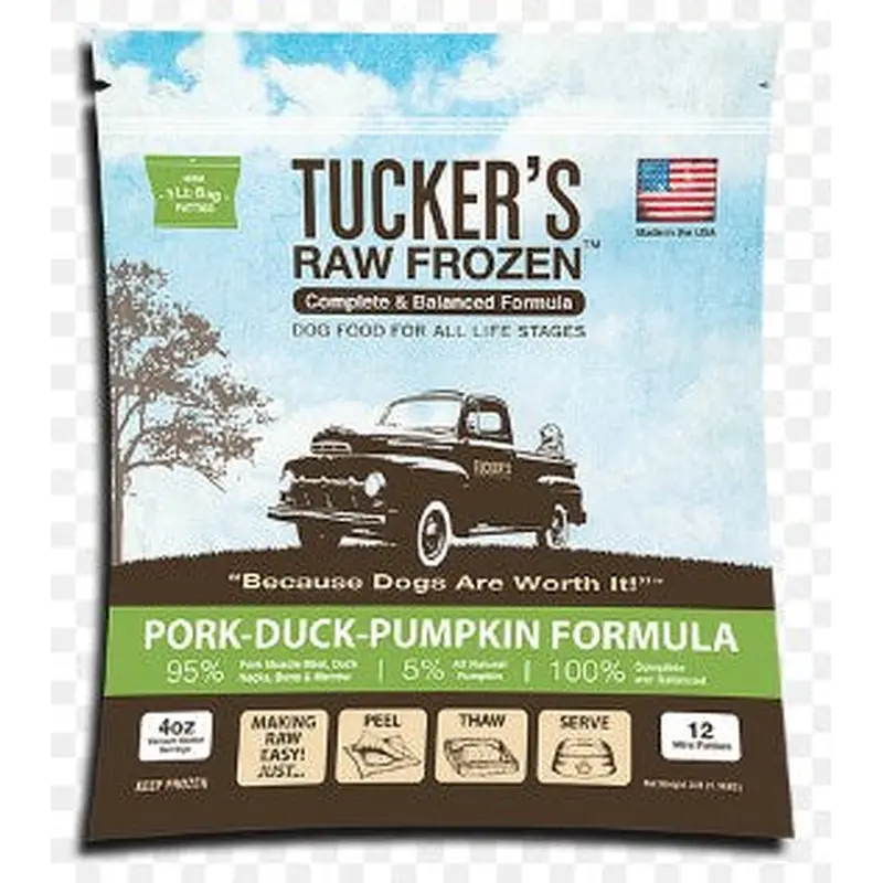 Tuckers 3 lbs Pork Duck and Pumpkin Formula Dehydrated Food for Dog
