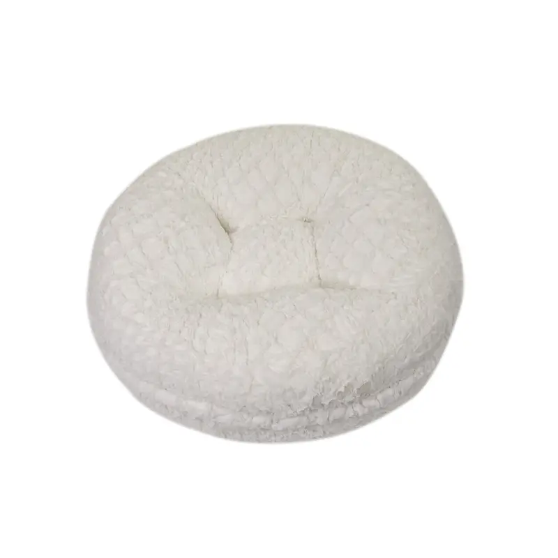 White Crocodile Mink Bagel Bed