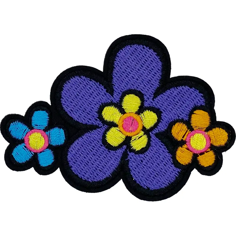 Purple, Blue & Orange Flower Patch